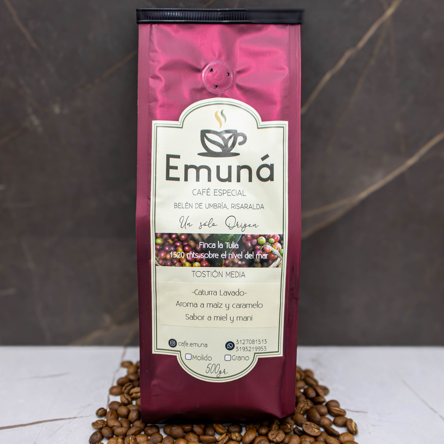 Café Especial  Emuná 500 gr Molido